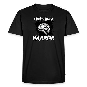 Glioblastoma Awareness Fight Like a Warrior - Men's Premium Organic T-Shirt - black - Front - Nico (187cm)