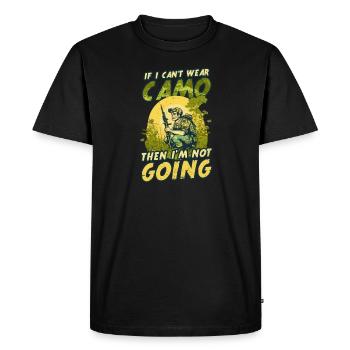Le chasseur ne peut pas porter de camouflage ne viendra pas - T-shirt Premium bio Homme - noir - Devant - Nico (187cm)