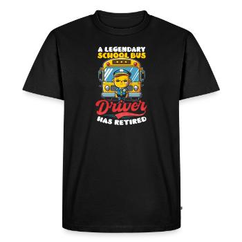 Bus Driver Legendery Driver Has Retired - Men's Premium Organic T-Shirt - black - Front - Nico (187cm)