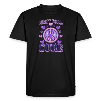 Cystic Fibrosis Fight for a Cure - Men's Premium Organic T-Shirt - black - Front - Nico (187cm)