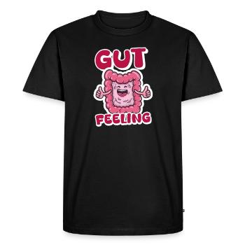 GI Nurse Gut Feeling - Men's Premium Organic T-Shirt - black - Front - Nico (187cm)