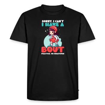 Roller Derby Have Bout, Practice What Ever - Men's Premium Organic T-Shirt - black - Front - Nico (187cm)