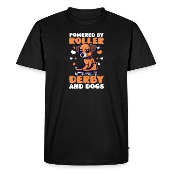 Roller Derby Roller Derby And Dogs - Men's Premium Organic T-Shirt - black - Front - Nico (187cm)