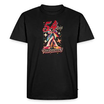 54th Birthday 54 and Fabulous - Men's Premium Organic T-Shirt - black - Front - Nico (187cm)