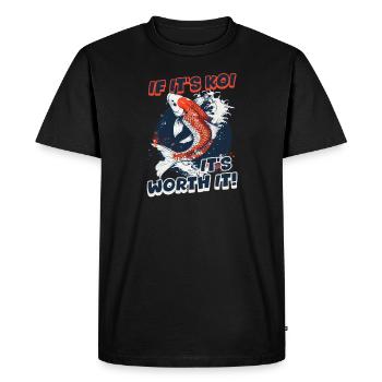 Koi Fish If It's Koi, It's Worth It! - Men's Premium Organic T-Shirt - black - Front - Nico (187cm)