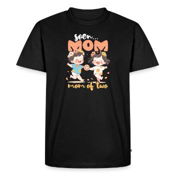 Volleyball Pregnancy Soon Mom Of Twins - Men's Premium Organic T-Shirt - black - Front - Nico (187cm)
