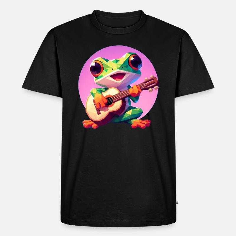 Frosch - Männer Premium Bio T-Shirt - Schwarz