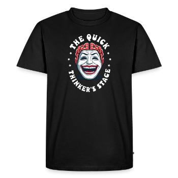 Théâtre d’improvisation La scène du penseur rapide - T-shirt Premium bio Homme - noir - Devant - Nico (187cm)
