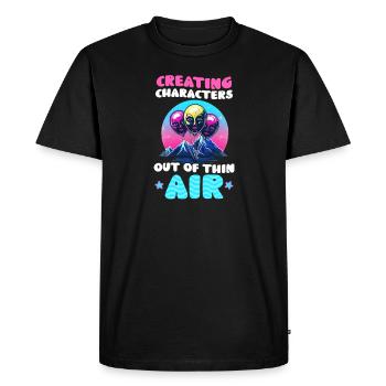 Le théâtre d’improvisation : créer des personnages à partir de rien - T-shirt Premium bio Homme - noir - Devant - Nico (187cm)