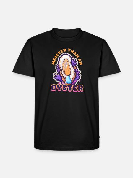 Auster feuchter als eine Auster - Männer Premium Bio T-Shirt - Schwarz