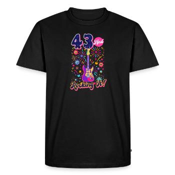 43rd Birthday 43 And Rocking It! - Men's Premium Organic T-Shirt - black - Front - Nico (187cm)