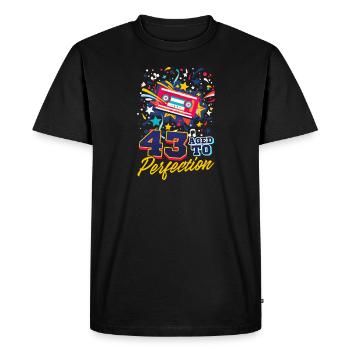 43rd Birthday 43 - Aged To Perfection - Men's Premium Organic T-Shirt - black - Front - Nico (187cm)