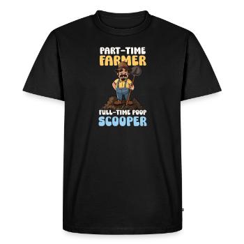 Producteur laitier à temps partiel à temps plein - T-shirt Premium bio Homme - noir - Devant - Nico (187cm)