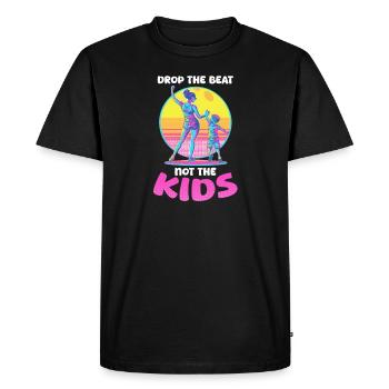EDM Rave Mom laisse tomber le rythme, pas les enfants - T-shirt Premium bio Homme - noir - Devant - Nico (187cm)