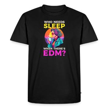 Maman rave EDM qui a besoin de dormir quand il y a de l’EDM ? - T-shirt Premium bio Homme - noir - Devant - Nico (187cm)