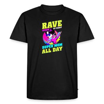 EDM Rave Mom Rave Queen by Night, Super Mom All Da - T-shirt Premium bio Homme - noir - Devant - Nico (187cm)