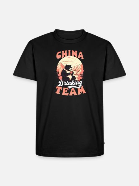Chinese China Drinking Team - Men's Premium Organic T-Shirt - black