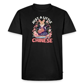 Chinois juste un peu de chinois - T-shirt Premium bio Homme - noir - Devant - Nico (187cm)