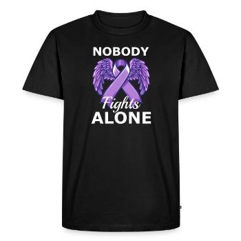 Violence domestique : personne ne se bat seul - T-shirt Premium bio Homme - noir - Devant - Nico (187cm)