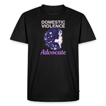 Violence domestique Défenseur de la violence domestique - T-shirt Premium bio Homme - noir - Devant - Nico (187cm)
