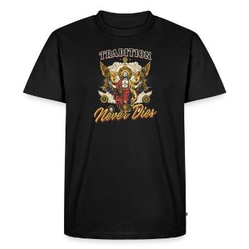 La tradition orthodoxe ne meurt jamais - T-shirt Premium bio Homme - noir - Devant - Nico (187cm)
