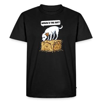Barn Hunt Where'S The Rat? - Men's Premium Organic T-Shirt - black - Front - Nico (187cm)