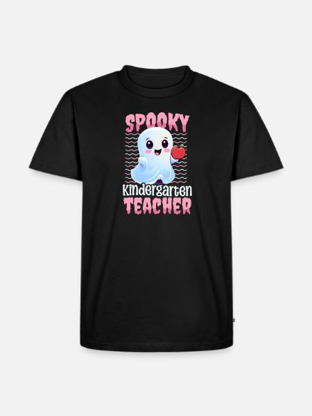 Kindergarten Teacher Spooky Kindergarten Teacher - Men's Premium Organic T-Shirt - black