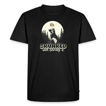 Skunk Skunked and Loving It - Men's Premium Organic T-Shirt - black - Front - Nico (187cm)