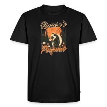 Skunk Nature's Perfume - Men's Premium Organic T-Shirt - black - Front - Nico (187cm)
