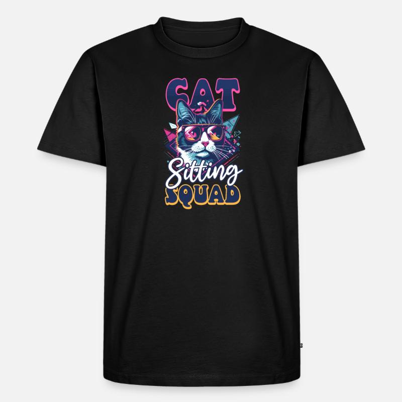 Katzensitter Katzensitter Squad - Männer Premium Bio T-Shirt - Schwarz