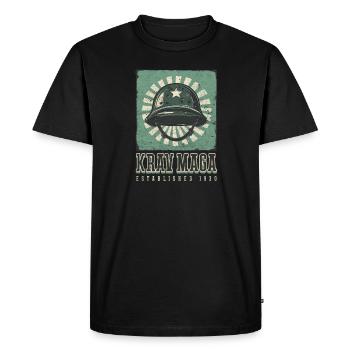 Krav Maga Established 1930 - Men's Premium Organic T-Shirt - black - Front - Nico (187cm)