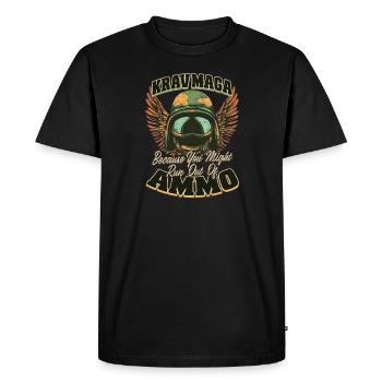 Krav Maga Because You Might Run Out Of Ammo - Men's Premium Organic T-Shirt - black - Front - Nico (187cm)
