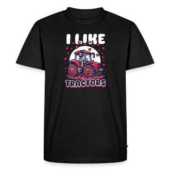 Agriculteur J’aime les tracteurs - T-shirt Premium bio Homme - noir - Devant - Nico (187cm)