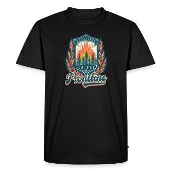 La résilience des pompiers forestiers en première ligne - T-shirt Premium bio Homme - noir - Devant - Nico (187cm)