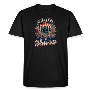 Pompier forestier Guerriers forestiers - T-shirt Premium bio Homme - noir - Devant - Nico (187cm)