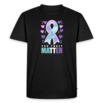 Suicide Awareness You Truly Matter - Men's Premium Organic T-Shirt - black - Front - Nico (187cm)