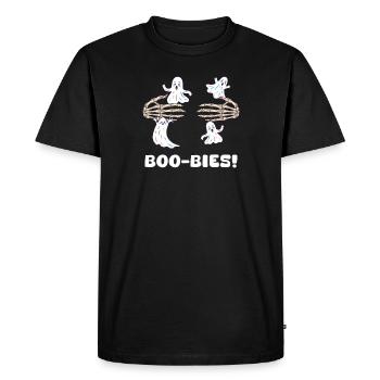 Halloween Boob Boo-Bies! - Men's Premium Organic T-Shirt - black - Front - Nico (187cm)