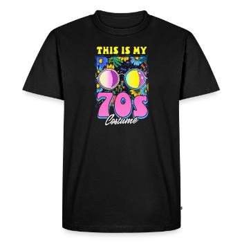This Is My 70s Costume - Men's Premium Organic T-Shirt - black - Front - Nico (187cm)