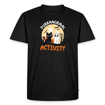 Activité normale du chat d’Halloween - T-shirt Premium bio Homme - noir - Devant - Nico (187cm)