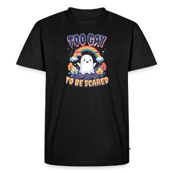 Gay Halloween Too Gay To Be Scared - Men's Premium Organic T-Shirt - black - Front - Nico (187cm)