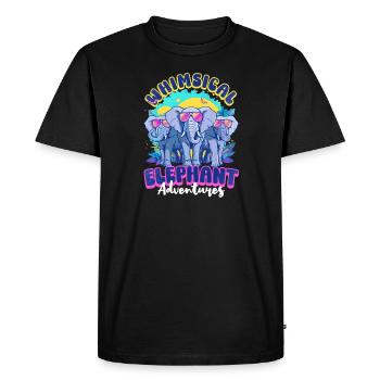 Elephant Whimsical Elephant Adventures - T-shirt Premium bio Homme - noir - Devant - Nico (187cm)