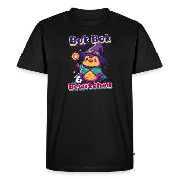 Poulet Bok Bok Et Envoûté D’Halloween - T-shirt Premium bio Homme - noir - Devant - Nico (187cm)