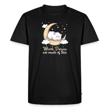 Cochon d’Inde dont les rêves sont faits de cela - T-shirt Premium bio Homme - noir - Devant - Nico (187cm)