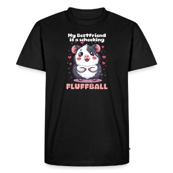 Cochon d’Inde Mon meilleur ami est une boule de poils sifflante - T-shirt Premium bio Homme - noir - Devant - Nico (187cm)