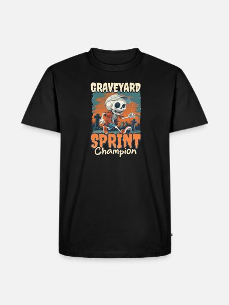 Halloween Runner Graveyard Sprint Champion - Men's Premium Organic T-Shirt - black