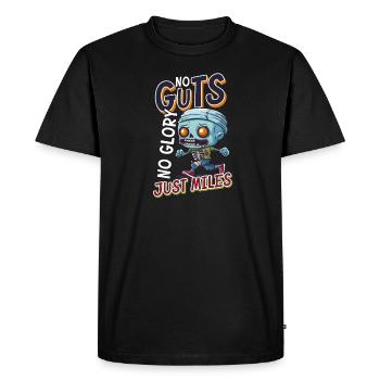 Coureur d’Halloween Pas de courage, pas de gloire, juste des kilomètres - T-shirt Premium bio Homme - noir - Devant - Nico (187cm)
