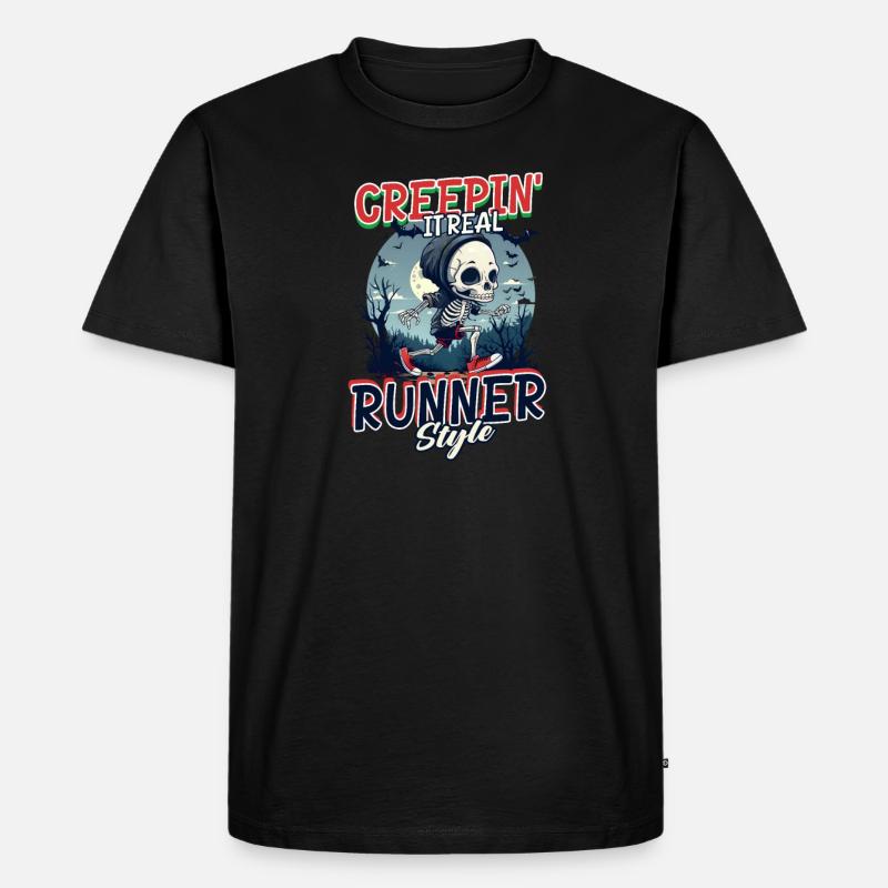Halloween Runner im Runner Stil - Männer Premium Bio T-Shirt - Schwarz
