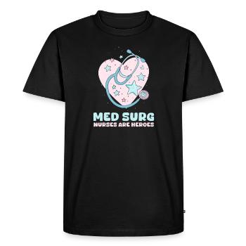 Infirmière en chirurgie médicale Les infirmières en chirurgie médicale sont des héroïnes - T-shirt Premium bio Homme - noir - Devant - Nico (187cm)