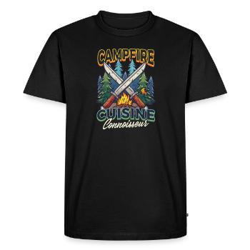 Camp Chef Campfire Cuisine Connaisseur - T-shirt Premium bio Homme - noir - Devant - Nico (187cm)