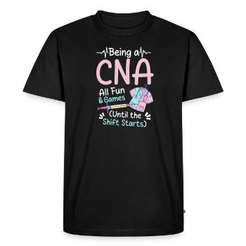 CNA Nurse Being A CNA Is Fun - Men's Premium Organic T-Shirt - black - Front - Nico (187cm)